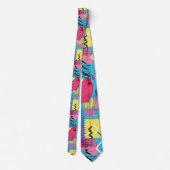 Retro 80s Herenstrik – Elegante Mode Stropdas (Achterkant)