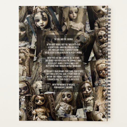 Retro 80s Horror Haunted Voodoo Doll Planner (Achterkant)