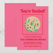 Retro 80s Hot Roze Rood Groen Disco 50ste Verjaard Kaart (Voorkant / Achterkant)