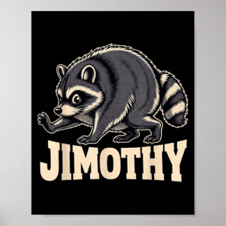 Retro 80s Jimothy Wasbeerontwerp Poster