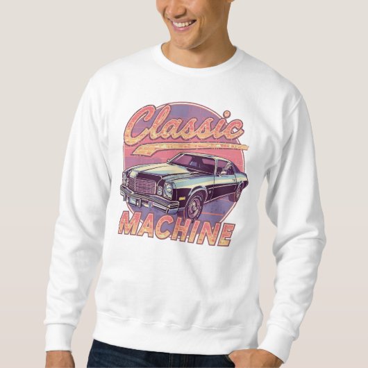 Retro 80s "Klassieke Machine" Oldtimer Trui (Voorkant)