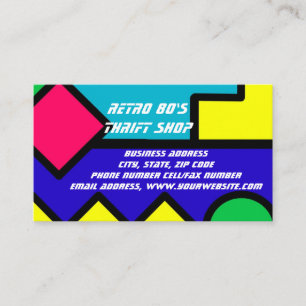 Retro 80s Kleurblok Kleding Mode Trends Visitekaartje