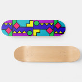 Retro 80s Kleurblok Skateboard (Horizontaal)