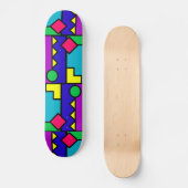 Retro 80s Kleurblok Skateboard (Voorkant)