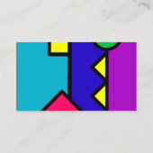 Retro 80s Kleurenblok Kleding Mode Trends Visitekaartje (Achterkant)