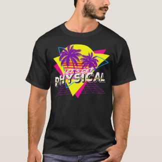 Retro 80's Let's Get Fysieke Fitness Gym Oefening T-shirt