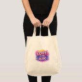 Retro 80's Liefde in de Lucht Valentijn Liefhebber Tote Bag (Voorkant (product))