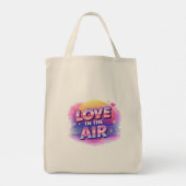 Retro 80's Liefde in de Lucht Valentijn Liefhebber Tote Bag (Achterkant)