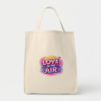 Retro 80's Liefde in de Lucht Valentijn Liefhebber Tote Bag