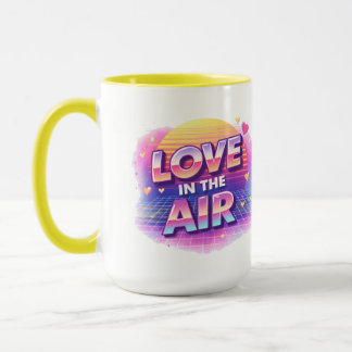 Retro 80's Liefde in de Lucht Valentijnsdag Liefde Mok