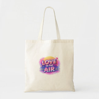 Retro 80's Liefde in de Lucht Valentijnsdag Liefde Tote Bag