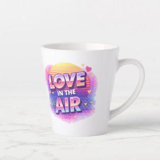  Retro 80's Love In The Air Valentine Lover Candle Latte Mok