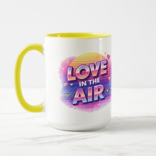  Retro 80's Love In The Air Valentine Lover Candle Mok (Links)
