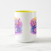  Retro 80's Love In The Air Valentine Lover Candle Mok (Midden)