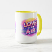  Retro 80's Love In The Air Valentine Lover Candle Mok (Voorkant rechts)
