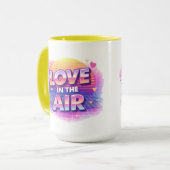  Retro 80's Love In The Air Valentine Lover Candle Mok (Voorkant links)