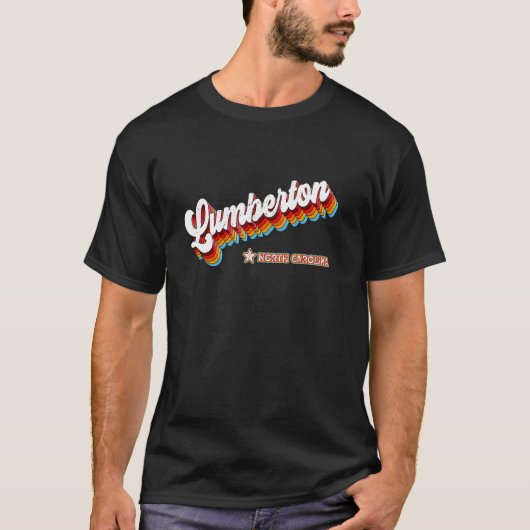 Retro 80s Lumberton North Carolina NC T-shirt (Voorkant)