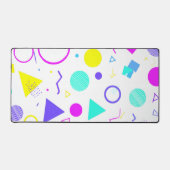 Retro 80s Memphis Geometric Pattern Bureaumat (Voorkant)