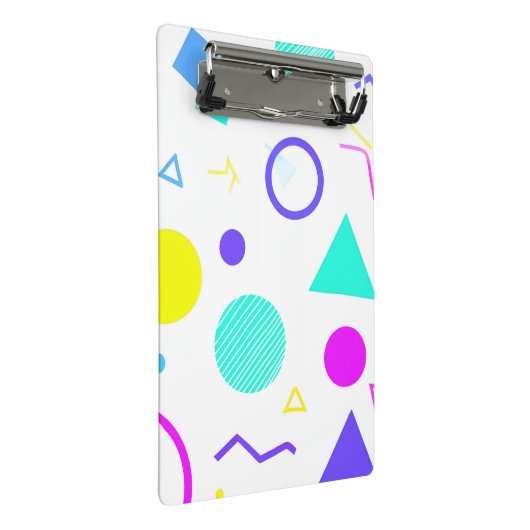 Retro 80s Memphis Geometric Pattern Mini Klembord (Schuin)