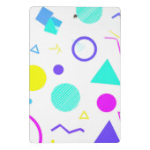 Retro 80s Memphis Geometric Pattern Mini Klembord (Achterkant)