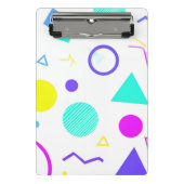 Retro 80s Memphis Geometric Pattern Mini Klembord (Voorkant)