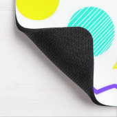 Retro 80s Memphis Geometric Pattern Muismat (Hoek)