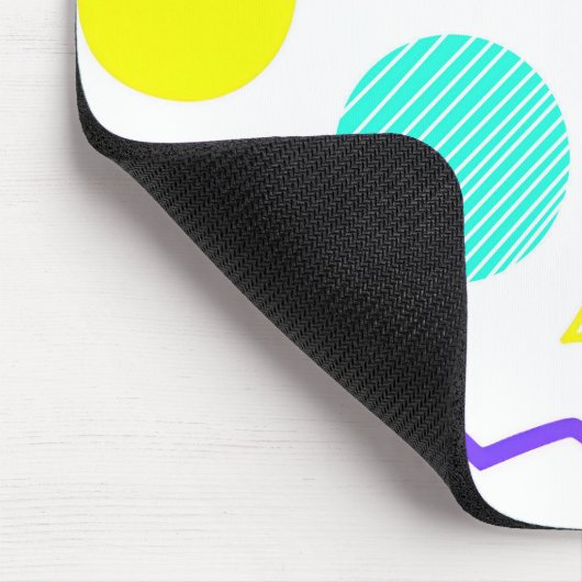 Retro 80s Memphis Geometric Pattern Muismat (Hoek)