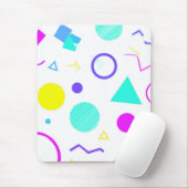 Retro 80s Memphis Geometric Pattern Muismat (Met muis)