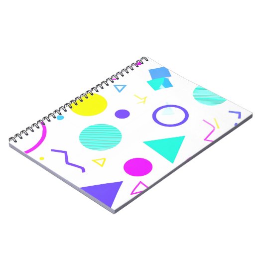 Retro 80s Memphis Geometric Pattern Notitieboek (Linkerzijde)