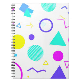 Retro 80s Memphis Geometric Pattern Notitieboek