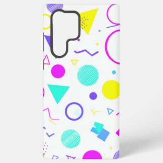 Retro 80s Memphis Geometric Pattern Samsung Galaxy Hoesje