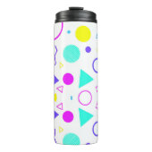 Retro 80s Memphis Geometric Pattern Thermosbeker (Voorkant)