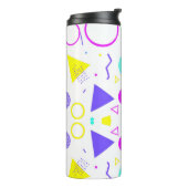 Retro 80s Memphis Geometric Pattern Thermosbeker (Gedraaid links)