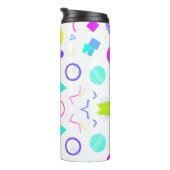 Retro 80s Memphis Geometric Pattern Thermosbeker (Geroteerd rechts)