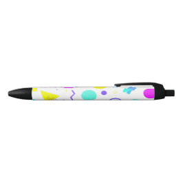 Retro 80s Memphis Geometric Pattern Zwarte Inkt Pen
