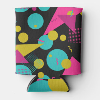 Retro 80s Memphis geometrisch ontwerp Blikjeskoeler