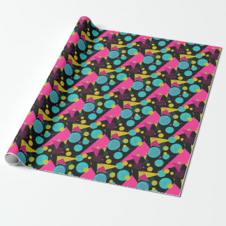 Retro 80s Memphis geometrisch ontwerp Cadeaupapier
