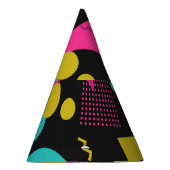 Retro 80s Memphis geometrisch ontwerp Feesthoedjes (Rechts)