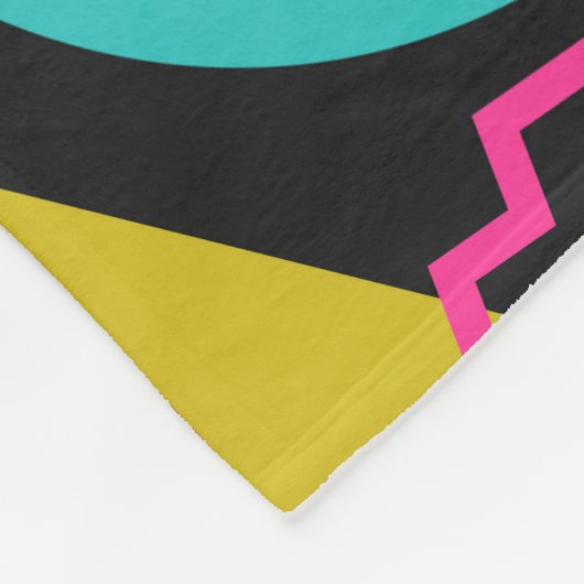Retro 80s Memphis geometrisch ontwerp Fleece Deken (Hoek)