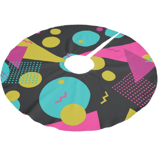 Retro 80s Memphis geometrisch ontwerp Kerstboom Rok (Gekanteld)