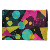Retro 80s Memphis geometrisch ontwerp Kussensloop (Achterkant)