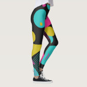 Retro 80s Memphis geometrisch ontwerp Leggings (Rechts)