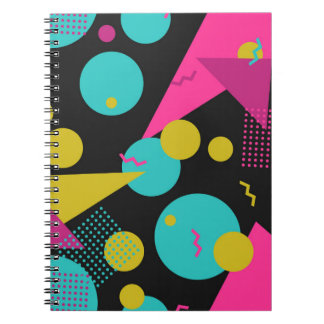 Retro 80s Memphis geometrisch ontwerp Notitieboek
