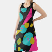 Retro 80s Memphis geometrisch ontwerp Schort (Insitu)