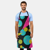 Retro 80s Memphis geometrisch ontwerp Schort (Gedragen)