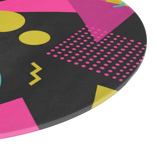 Retro 80s Memphis geometrisch ontwerp Snijplank (Hoek)