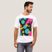 Retro 80s Memphis geometrisch ontwerp T-shirt (Voorkant volledig)