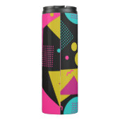 Retro 80s Memphis geometrisch ontwerp Thermosbeker (Achterkant)