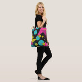Retro 80s Memphis geometrisch ontwerp Tote Bag (Op model)