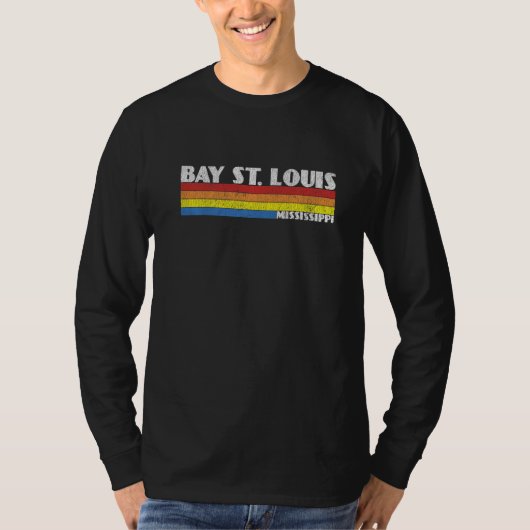 Retro 80s Mississippi MS Souvenir Bay St. Louis T-shirt (Voorkant)